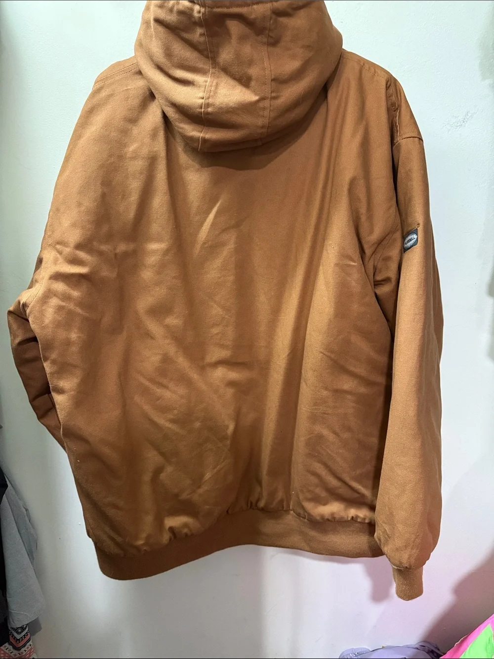 Men's Brown Insulated Hooded Zip Jacket